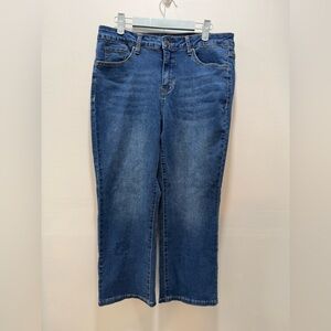Bleu Cropped Jeans. Size 14 P